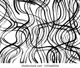 White and black grunge pattern. Background. Brush. Vector.