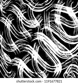 White and black grunge pattern. Background. Brush. Vector.