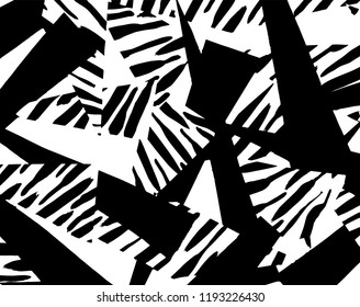 White and black grunge pattern. Background. Brush. Vector.