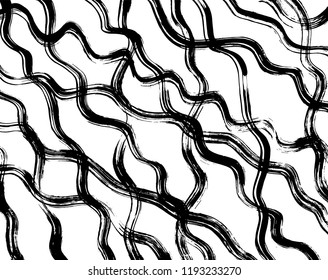 White and black grunge pattern. Background. Brush. Vector.