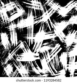 White and black grunge pattern. Background. Brush. Vector.