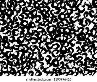 White and black grunge pattern. Background. Brush. Vector.
