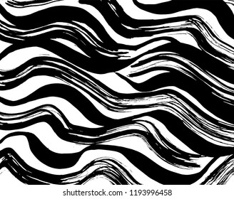 White and black grunge pattern. Background. Brush. Vector.