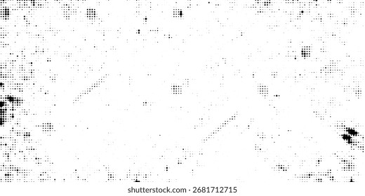 Textura grunge branca e preta. Resumo Esboço para criar um efeito angustiado. Angústia Sobreposição de grão design monocromático. Ilustração vetorial