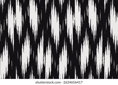 Branco preto ikat chama vertical, ornamento infinito colorido stripe turva padrão borrado moda têxtil bela etnia ogee imprimir abstrata dinâmico tecido étnico grunge mão desenhar pano ângulo de sequência