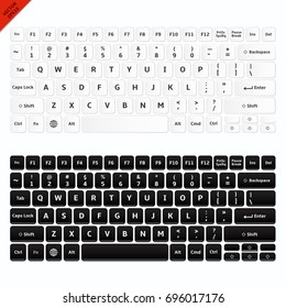 White and black laptop computer wireless keyboards
