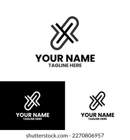logotipo xp de letras blancas y negras.