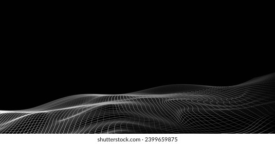 Weiße und schwarze Linie, schwarzer Hintergrund