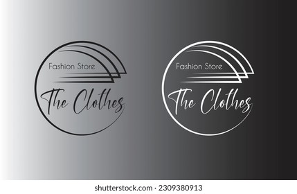 White and black Logos with clothes hangers
