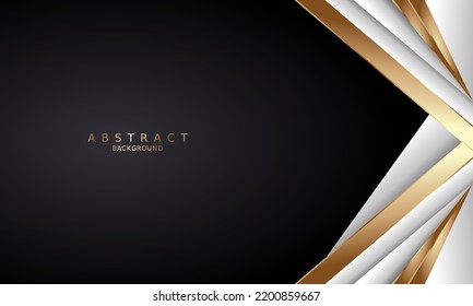 white and black luxury premium background and gold lines.