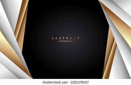 white and black luxury premium background and gold lines.