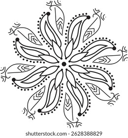 white and black mandala design