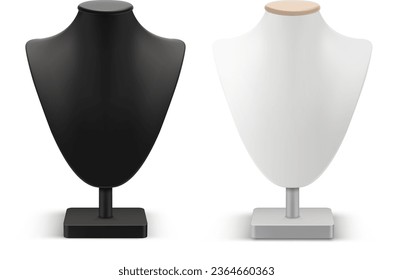 Retro Clothing Mannequin. White And Black Vector Silhouettes