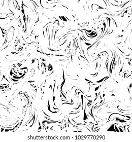 White and black Marble texture background. Monochrome marbling texture. Abstract vector background for your design.