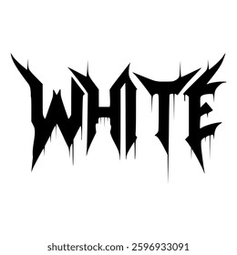 white black metal fashion sticker t shirt music vector illustration template design