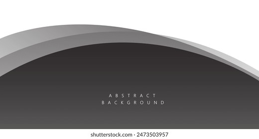 White and black minimalist curve abstract background. texture white pattern. vector illustration	