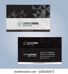 White and Black modern business card template, Illustration Vector 10