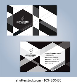 White and Black modern business card template, Illustration Vector 10