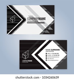 White and Black modern business card template, Illustration Vector 10