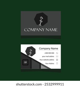 White and black modern professional business card design