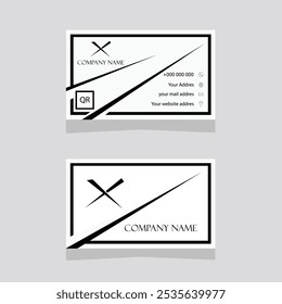 White and black modern professional business card design