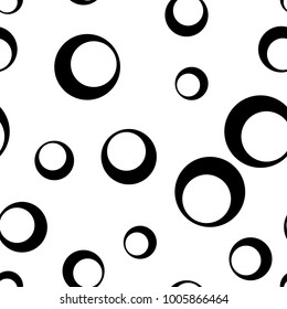 White and black monochrome geometric print. Seamless pattern for web, textile and wallpapers
