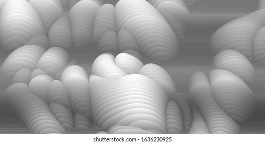 White and Black Paper Cut Wave Stripe Background. Simple texture for your design. Vector illustration EPS10