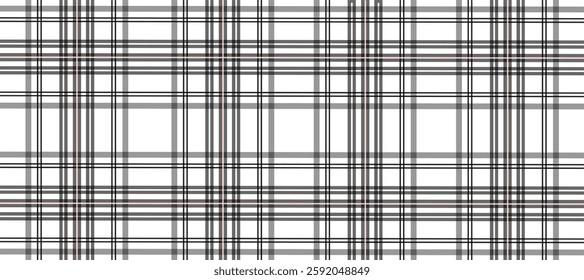 White and black plaid fabric texture background	