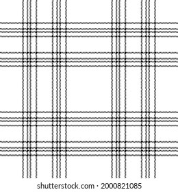 White and black plaid pattern. Seamless light tartan check line graphic background for spring summer autumn winter flannel shirt, blanket, duvet cover, scarf, other modern fashion textile print.