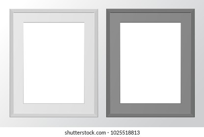 White, black plastic frame for text or picture
