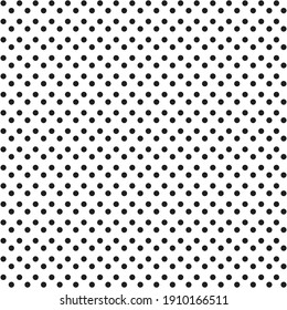 White and black Polka Dot seamless pattern. Vector background.