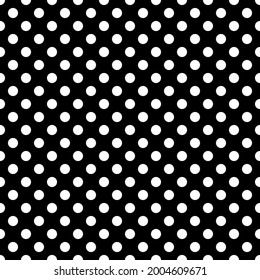 White and black Polka Dot seamless pattern. Vector background.