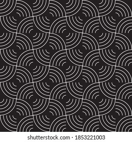 White And Black Quarter Circle Pattern Background