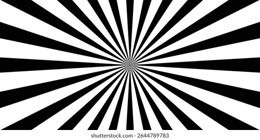 Fondo de estilo de ráfaga de rayos blanco y negro