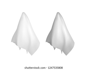 White and black realistic lightweight fabric.