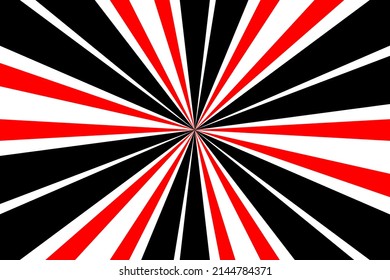 White, black and red Sunburst Pattern Background. Vector illustration.
