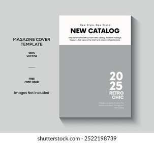 White and Black Retro New Catalog Magazine Cover