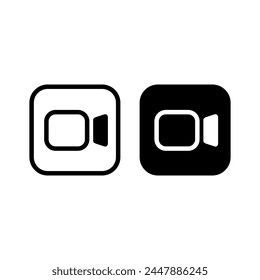 Video Vector Videocámara con conjunto blanco y negro,