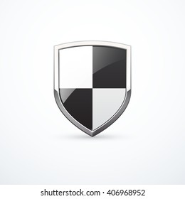 White and black shield