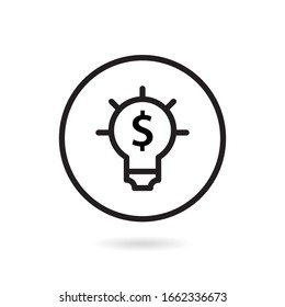 Icono de finanzas simples en blanco y negro para sitios web y aplicaciones