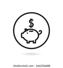Icono de finanzas simples en blanco y negro para sitios web y aplicaciones