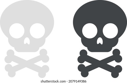 white and black skull symbol 