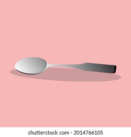 white and black spoon vector design 