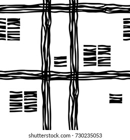white black square striped seamless pattern