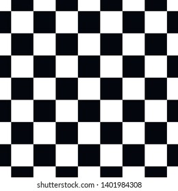 White and black squares are lined with patterns. Seamless background.