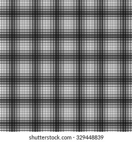 White and black stripes intersect and create a square. Seamless pattern for backgrounds, fabrics and finishing of paper.