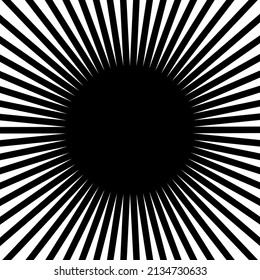 White and black Sunburst Pattern Background. Vector illustration.