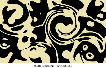 White and black template banner. Design with liquid shape. Vector EPS10