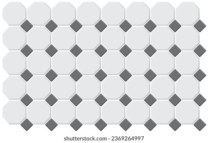 white and black tiles on wall, vector illustration