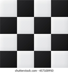 White and black tiles seamless vector pattern.